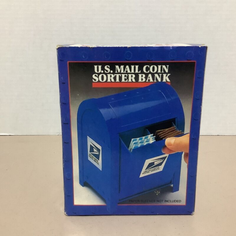 J.S.N.Y #1477 U.S. Mail Postal Service Mailbox Coin Sorter Bank in Original Box.