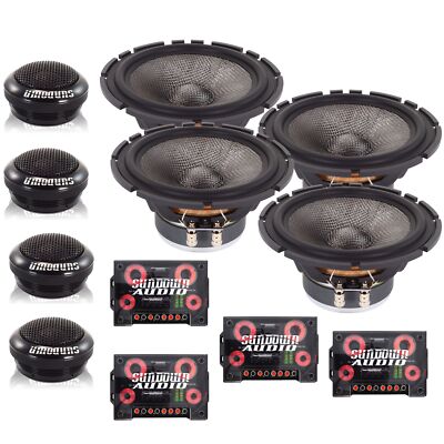 Sundown Audio 6.5'' 250 Watt Peak 4 Ohm Component Speaker/Tweeter Set Pair
