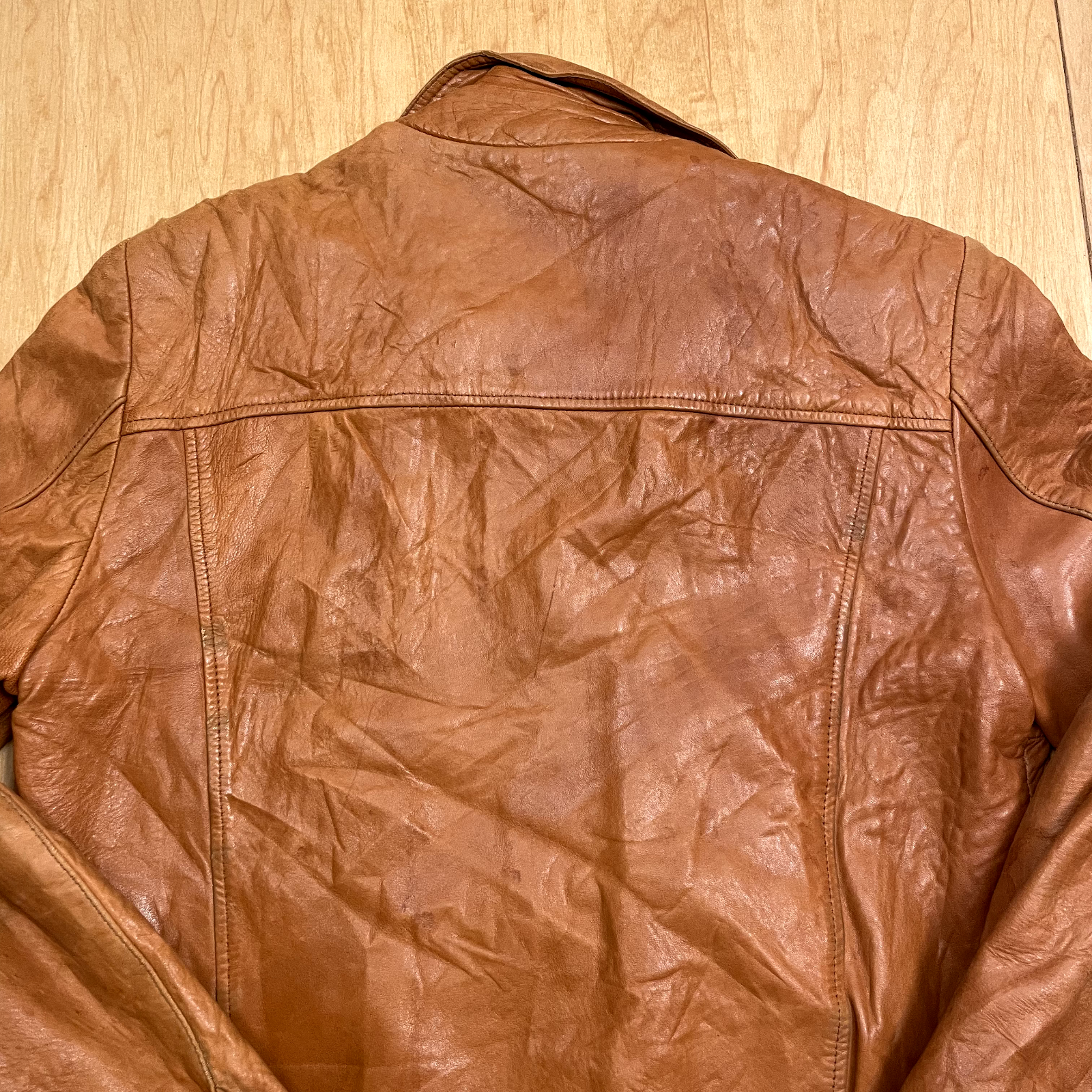 Vintage London Fog Leather Brown Medium Full Zip Leather Jacket