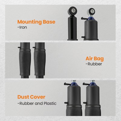 3PCS Air Suspension shocks Compressor Pump For Escalade Suburban Yukon Tahoe