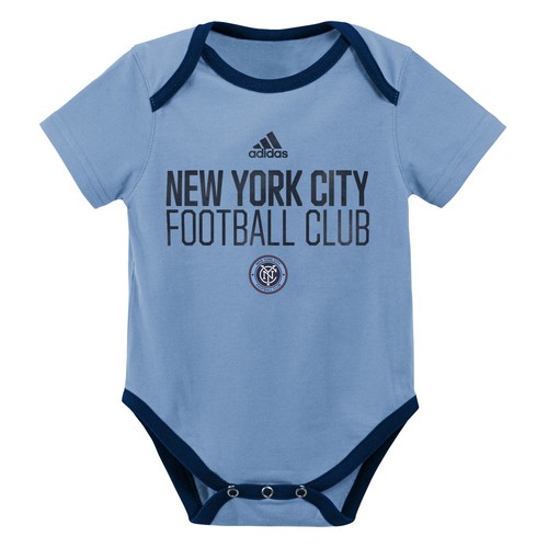 Комплект Creeper & Shorts adidas New York City FC MLS для младенцев (12–24 мес.), синий