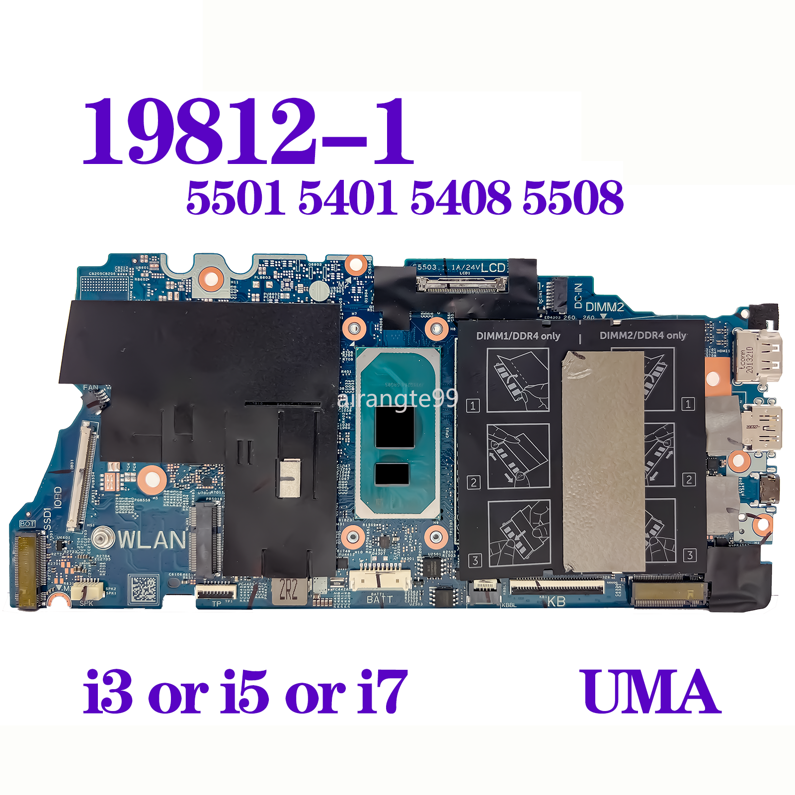 Motherboard For Dell Inspiron 15 5501 5508 14 5401 5408
