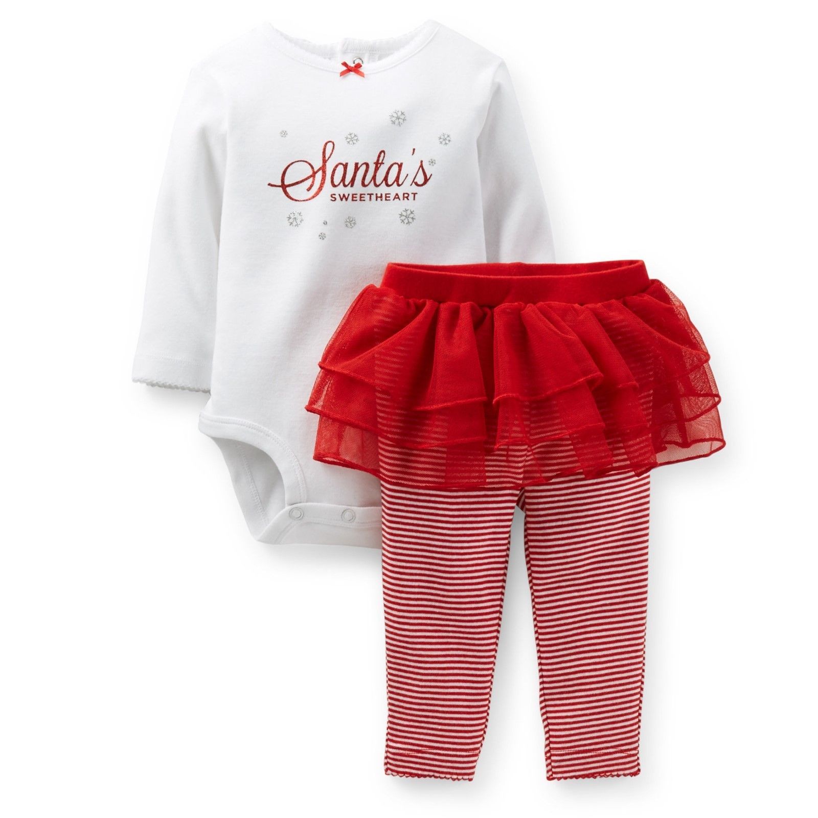 

БОДИ CARTERS BABY GIRL, 2 предмета, БОДИ SANTAS SWEETHEART, КРАСНАЯ ПАТКА, 3М, РОЖДЕСТВЕНСКИЙ КОМПЛЕКТ, Red/white