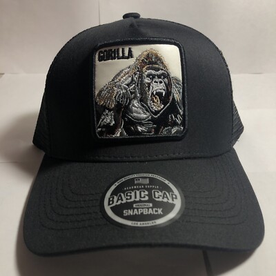 Basic Cap Trucker Hat  Gorrila  Headwear Supply  all black SnapBack Cap