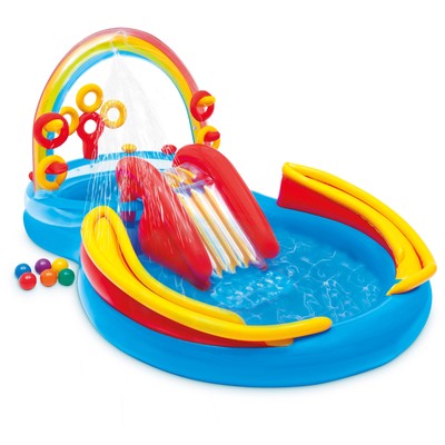 Intex: Rainbow Ring Play Center, Inflatable Pool, Multicolor, Kids
