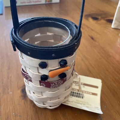 Longaberger Mr. Flurry Jr. Snowman Basket & Protector 2015