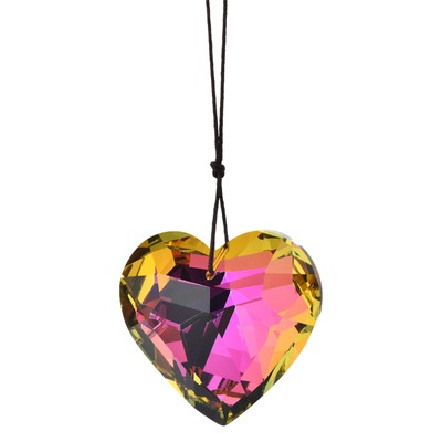 Heart Faceted Pendant Crystal Sun Catcher Rainbow Prism Hanging Crystal