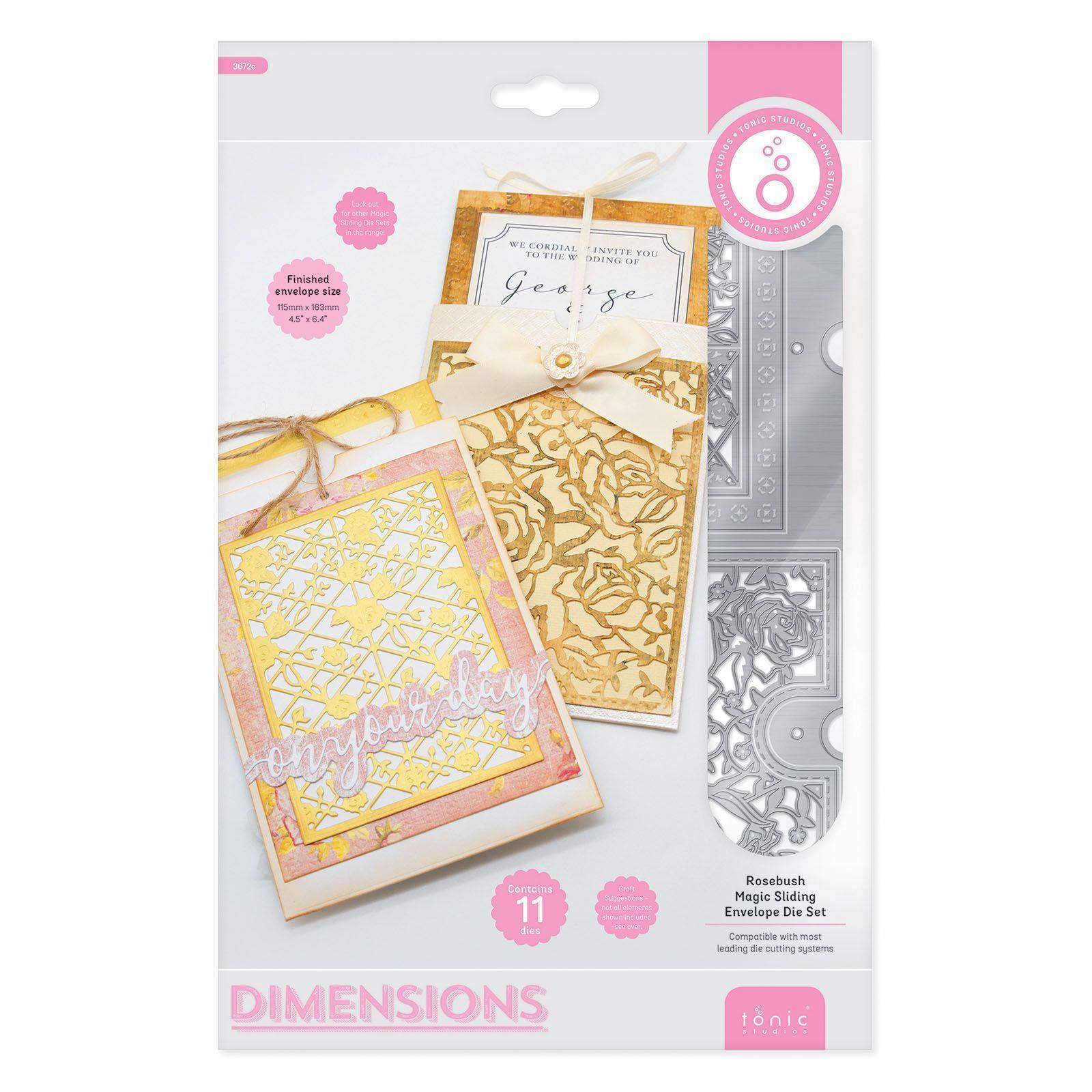 Tonic Studios Dimensions Stanzschablone 11tlg. - Rosenbusch Magic Sliding Skinny