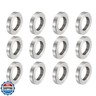 uxcell 12pcs Stainless Steel Spacer 12mm Bore x 20mm OD x 4mm Length Screw Bushing Plain Finish Round Metal Spacer for M12 Screws Bolts and Rods