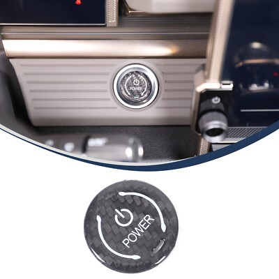 Carbon Fiber Engine Push Start Button Sticker Trim  Decor For Hummer EV 2022-25