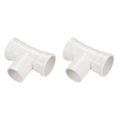 ID 50mm/2'' OD 45mm/1.8'' Pipe Fittings, 2 Pack Splitter Duct Hose PVC Connector
