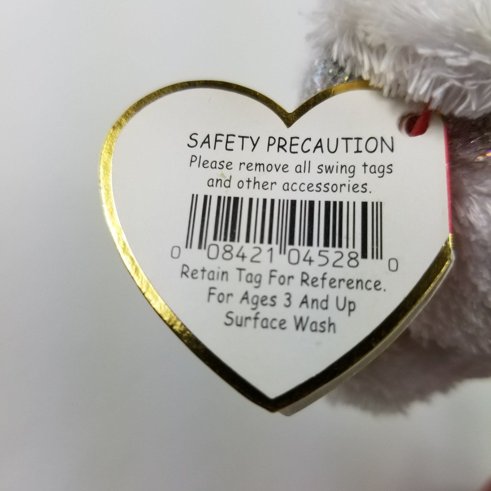 Ty Beanie Baby - Bride Bear - White Bear - Wedding - Tiara, Corsage, Veil