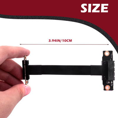 PCIE X1 Riser Cable Dual 90 Degree Right Angle Pcie 3.0 X1 to X1 Extension Cable