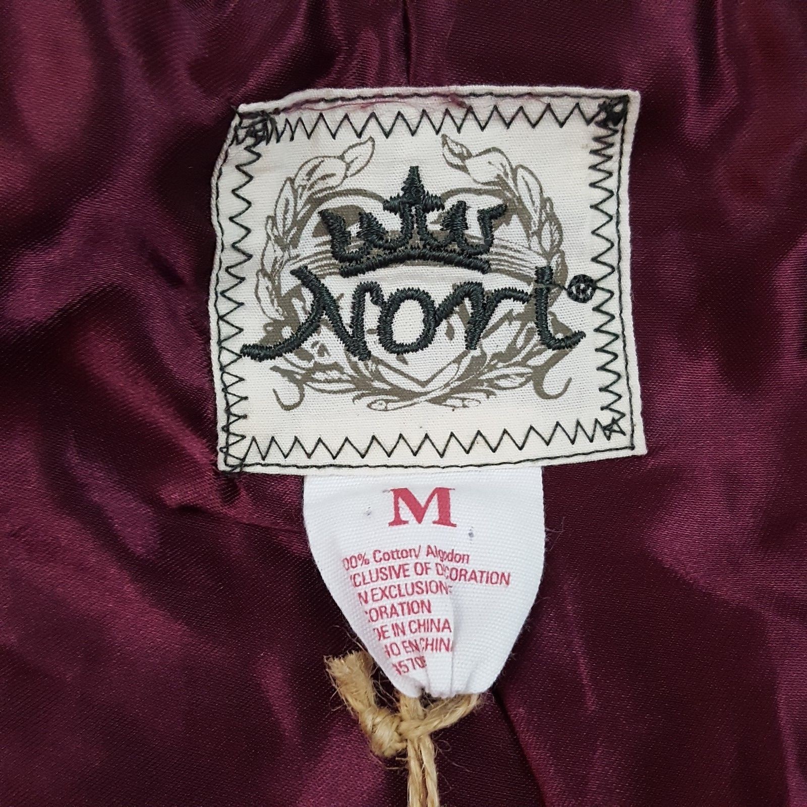 Nori girls dress coat jacket pea coat plaid brown and purple size medium