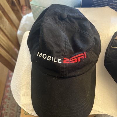 Mobile ESPN Cap Hat Adjustable Black 100% Cotton