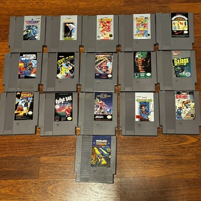 Nintendo Entertainment System 16 Game Cartridge Lot Look 