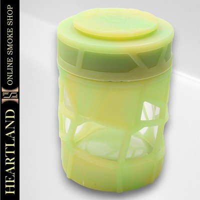 Alien Ape LARGE GREEN Glass Silicone Herb Stash Jar Smell Scent Proof Storage