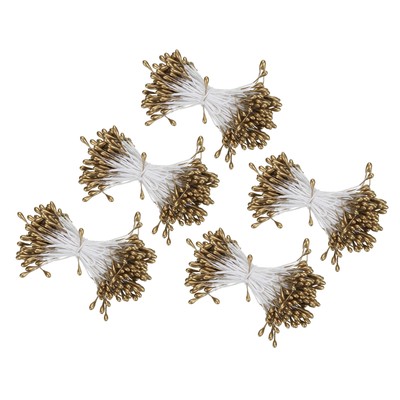 750Pcs 3mm Double Heads Flower Stamen Artificial Flower Stamen Pistil Coffee