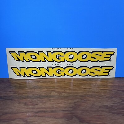 MONGOOSE DOWN TUBE DECAL STICKER SET MID SCHOOL VINTAGE NOS