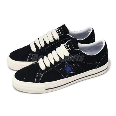 Converse One Star Pro Black Egrey Hyper Blue Men Unisex Casual Shoes A09555C