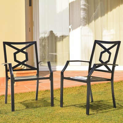 NUU GARDEN Outdoor 2-Piece Iron Chair Set
