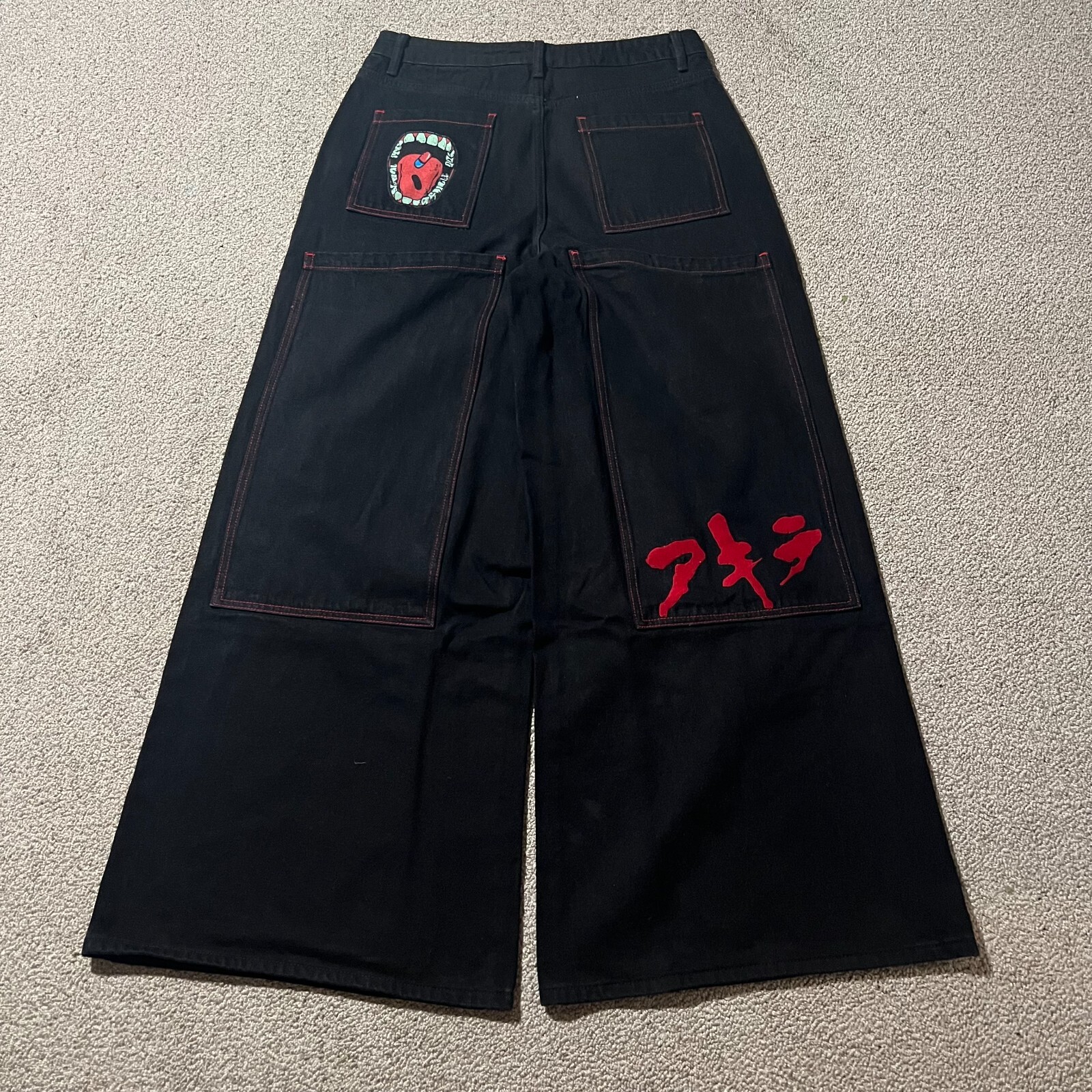 RARE Korimu Akira Jeans 32 x 30 L Large Anime JNCO Style RARE Korimu Akira Jeans 32 x 30 L Large Anime JNCO Style