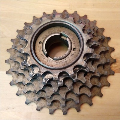 14x34 w//Brown Finish New-Old-Stock Suntour Perfect 6-Speed Freewheel
