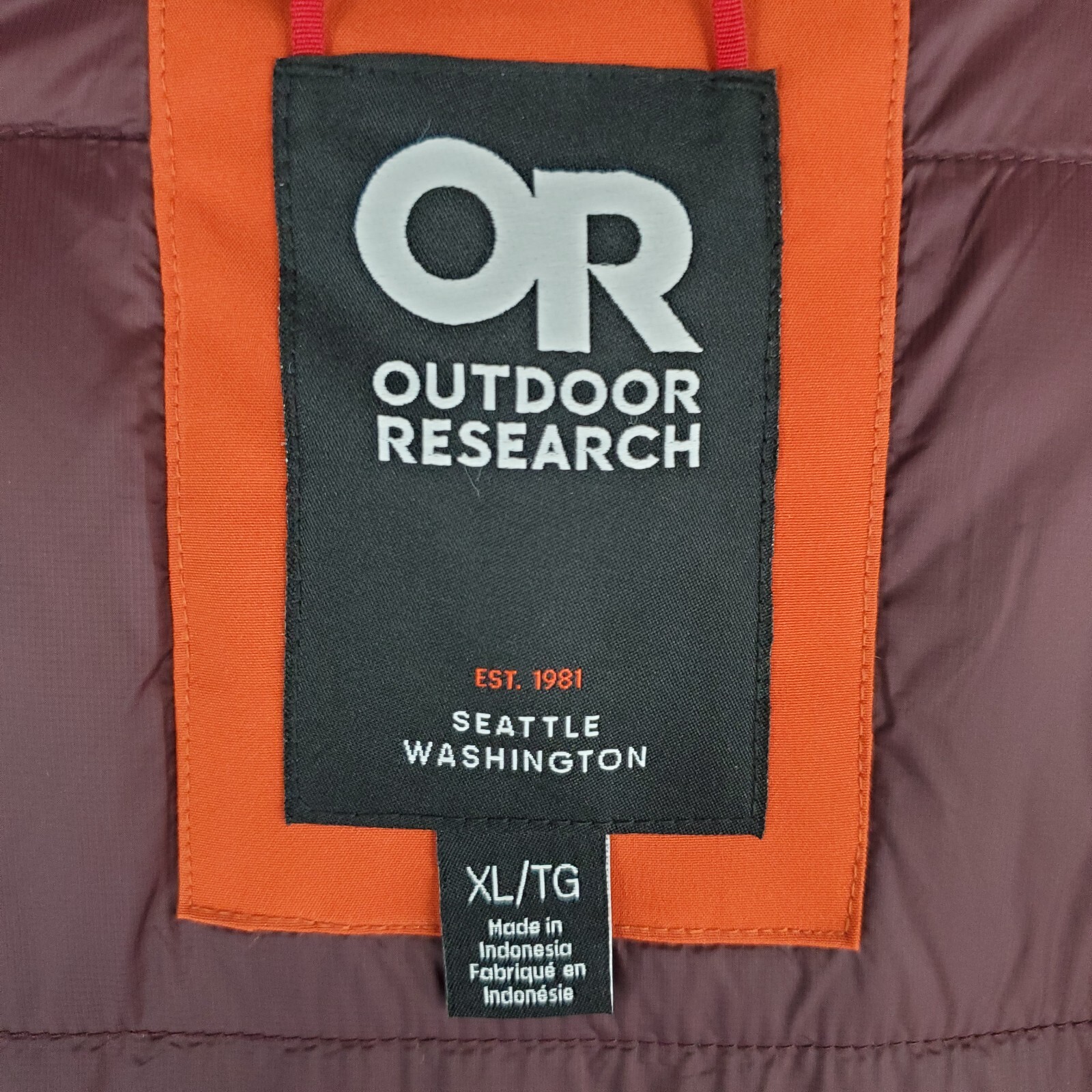 Pre-owned Outdoor Research $299  Size Xl Mens Insulated Waterproof Hooded Jacket Coat In Orange