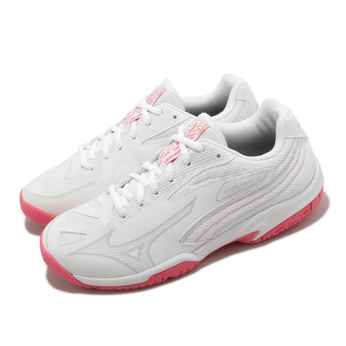 

Mizuno GATE Sky Plus 3 Широкая белая розовая женская спортивная обувь для бадминтона 71GA2340-22, Белый, Gate Sky Plus 3 Wide