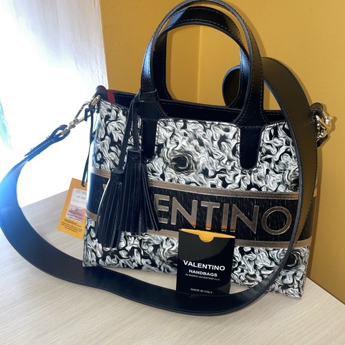 【新品未使用】MARIO VALENTINO バッグ Valentino By Mario Valentino Black Leather Gold Studded Top