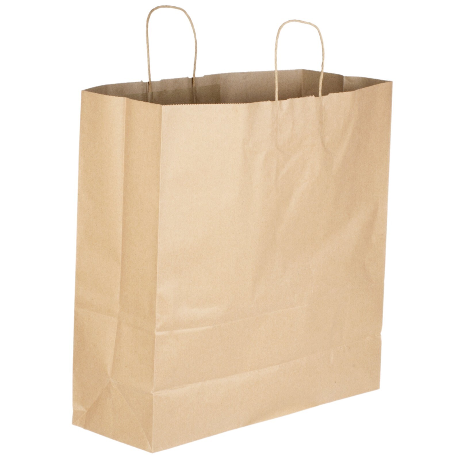 18 x 7 x 19 in. Large Brown Kraft Paper Shopping Bags with Handles