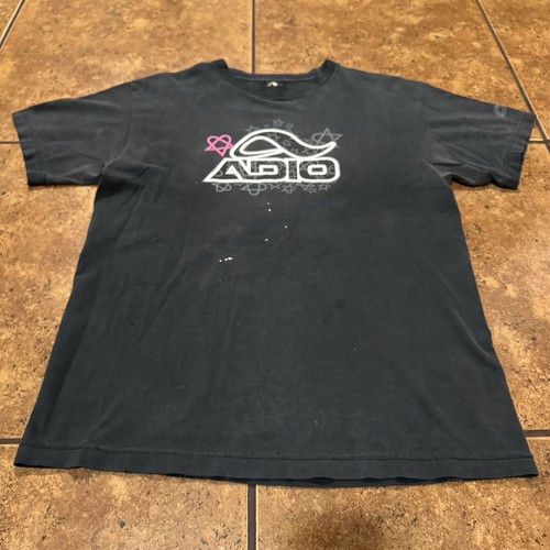Vintage ADIO Skate Tee BAM Heartagram Logo Shirt Mens Small