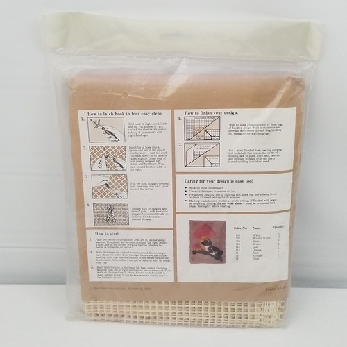 Vintage Caron Latch Hook Pattern (Only) Frog w/ Mushroom 20