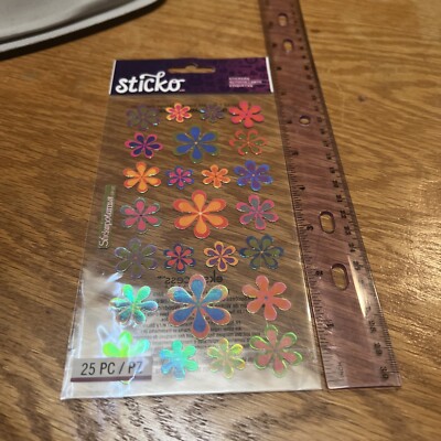 NIP EK Success Sticko 25 Stickers Funky Flowers C 2011 Good Deal!! Clearance!!!