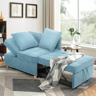 Folding Ottoman Sofa Bed Convertible Chair 4-in-1*Multi Functional Sleeper Sofa 