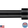 SOMINS 1 Inch Curtain Rods for Windows 16 to 28, Outdoor Heavy Duty Adjustable Curtain Rod, Indoor Modern Drapery Pole, Black, 16-28