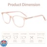 Madison Avenue Square Vintage TR90 Blue Light Blocking Reading Glasses for Women with Case, Anti Glare/Eyestrain Computer Readers Transparent Brown +1.75
