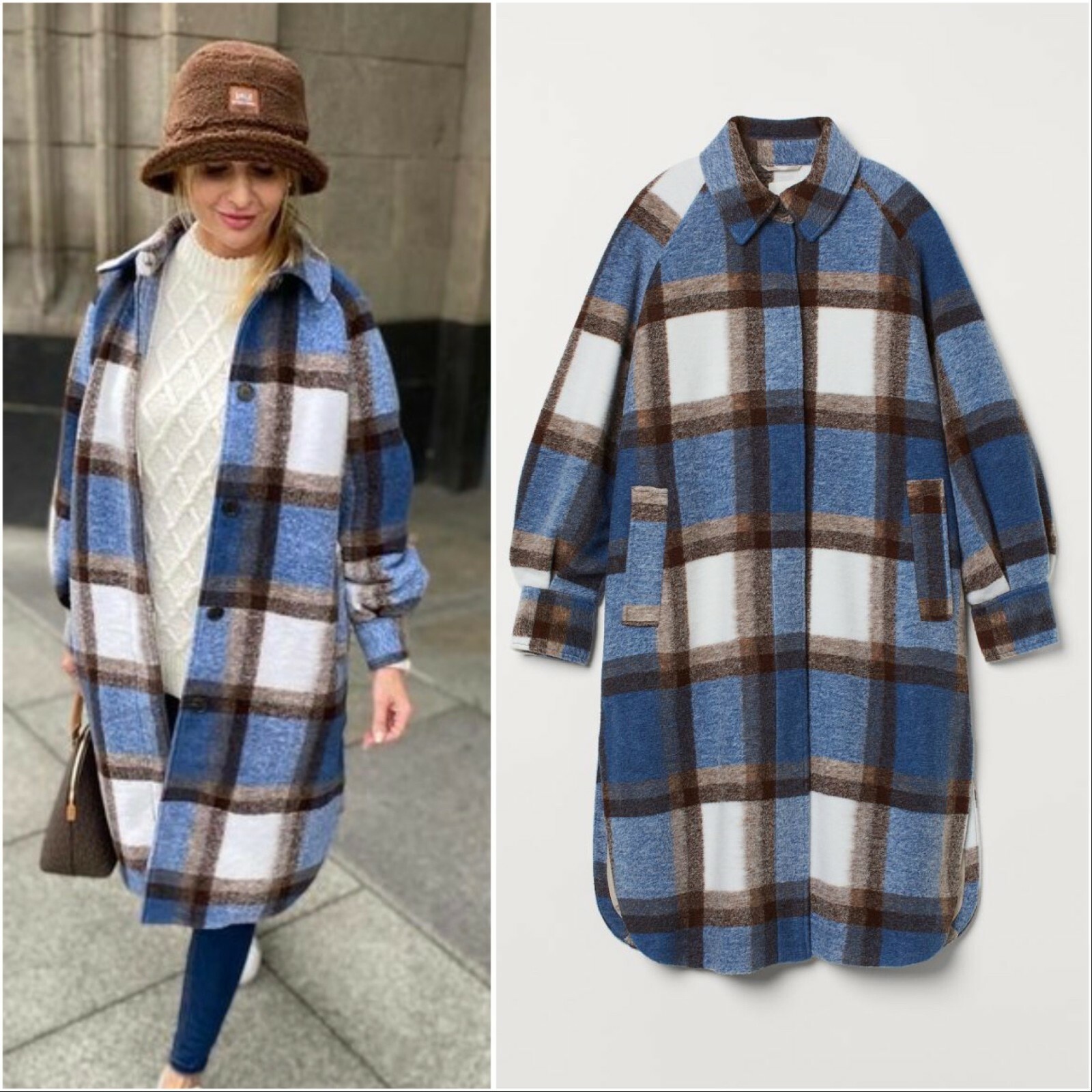 h and m plaid jacket
