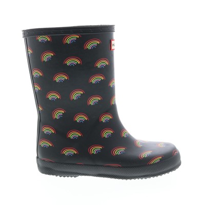 

Черные резиновые сапоги Hunter Little Kids Original First Classic Mini с радужным принтом, Черный, Hunter Original First Classic Mini Rainbow Print