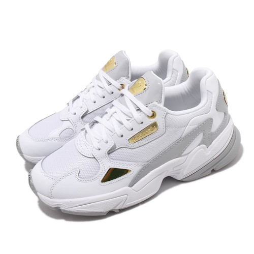 

adidas Originals Falcon W Белое Золото Серое Женское Повседневная Обувь Кроссовки FV5091, Белый, Falcon W