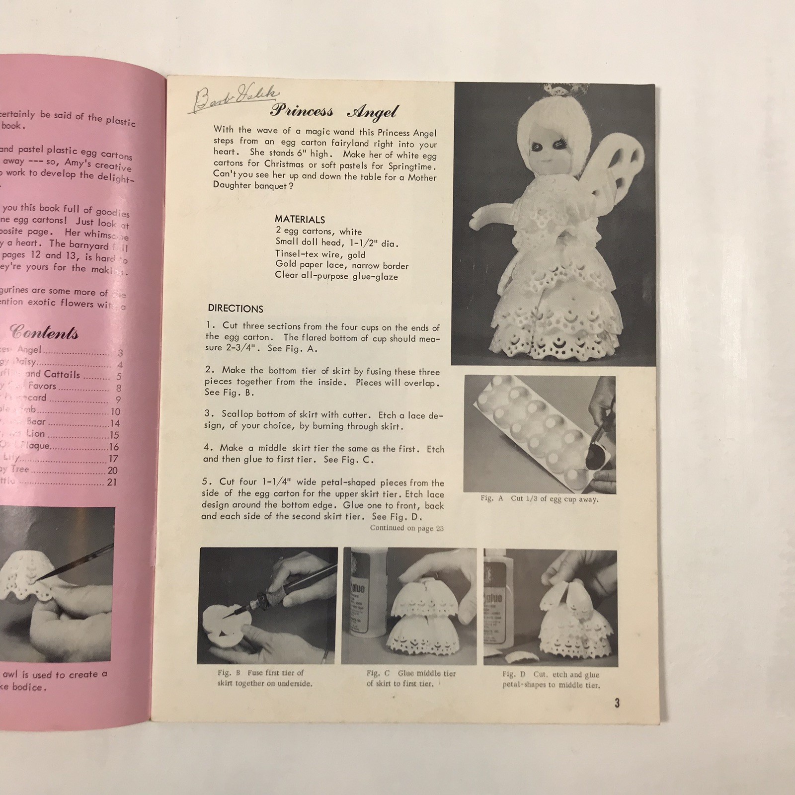 Vintage 1970 Egg Carton Magic Magazine Craft Guide Book Over 30 Idea Novelties