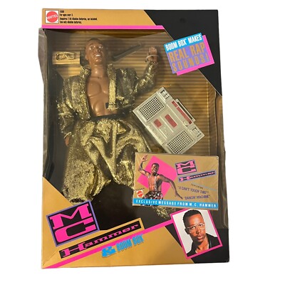 Mattel MC Hammer & Boom Box Doll with Cassette Tape 1991 Vintage
