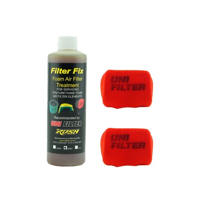 2 X UNIFILTER TJM AIRTEC (150W x 95H) Pre Cleaner Small Tapered Fit + Filter Oil