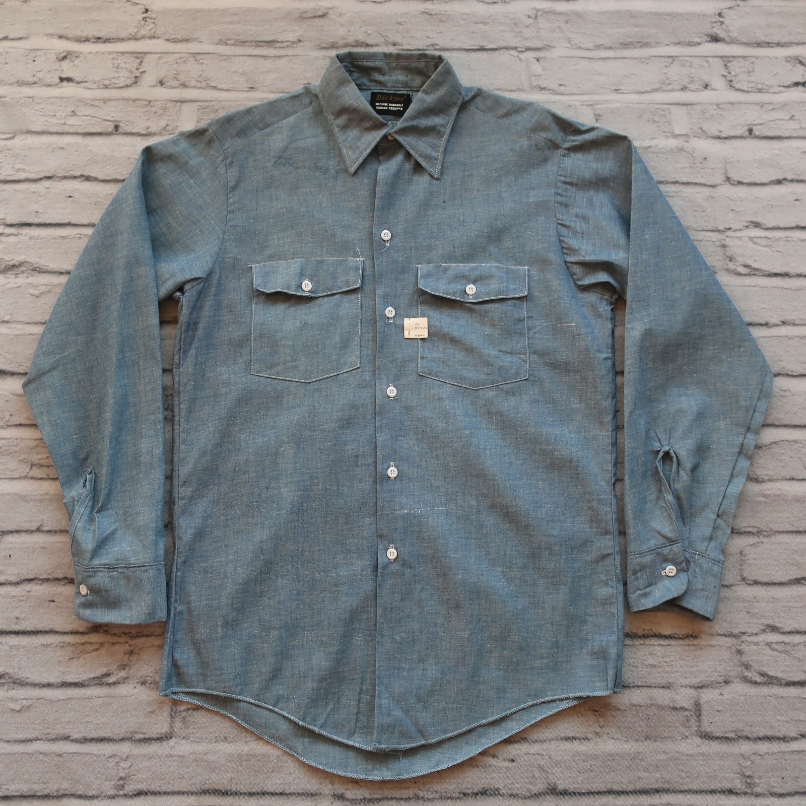 【1度のみ着用】DICKIES TWILL SKATE SHIRTS Mサイズ Vintage Deadstock 60s Dickies Chambray Work Shirt Size 15 | eBay