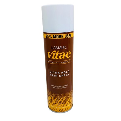 Vintage LaMaur VITA E Ultra Hold Hair Spray 14 oz Resists Humidity Vitamin E