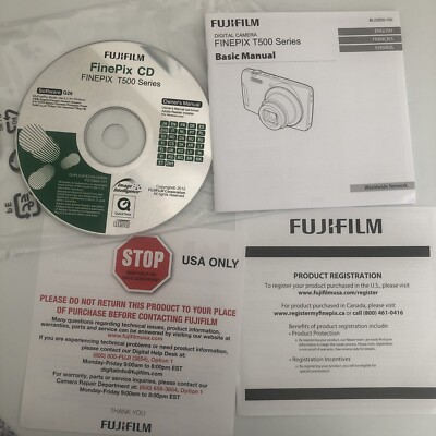 Fujifilm FinePix T500 Series Digital Camera Software CD AND Basic manual