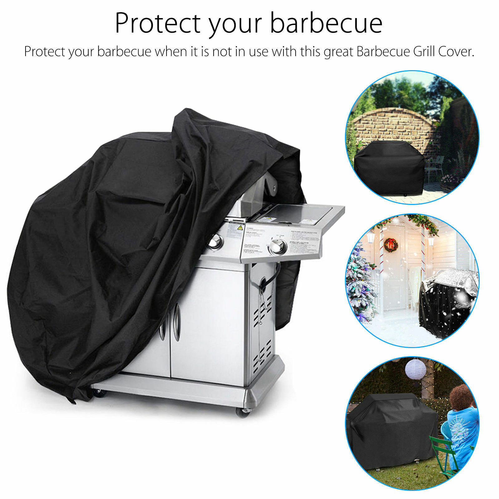 Garden BBQ Gas Grill Cover Barbecue Waterproof Outdoor Heavy Duty UV Protection