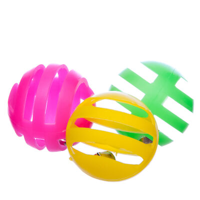 Lattice Jingle Balls Cat Toys | Set of 3 | Multicolored Cat Jingle Balls