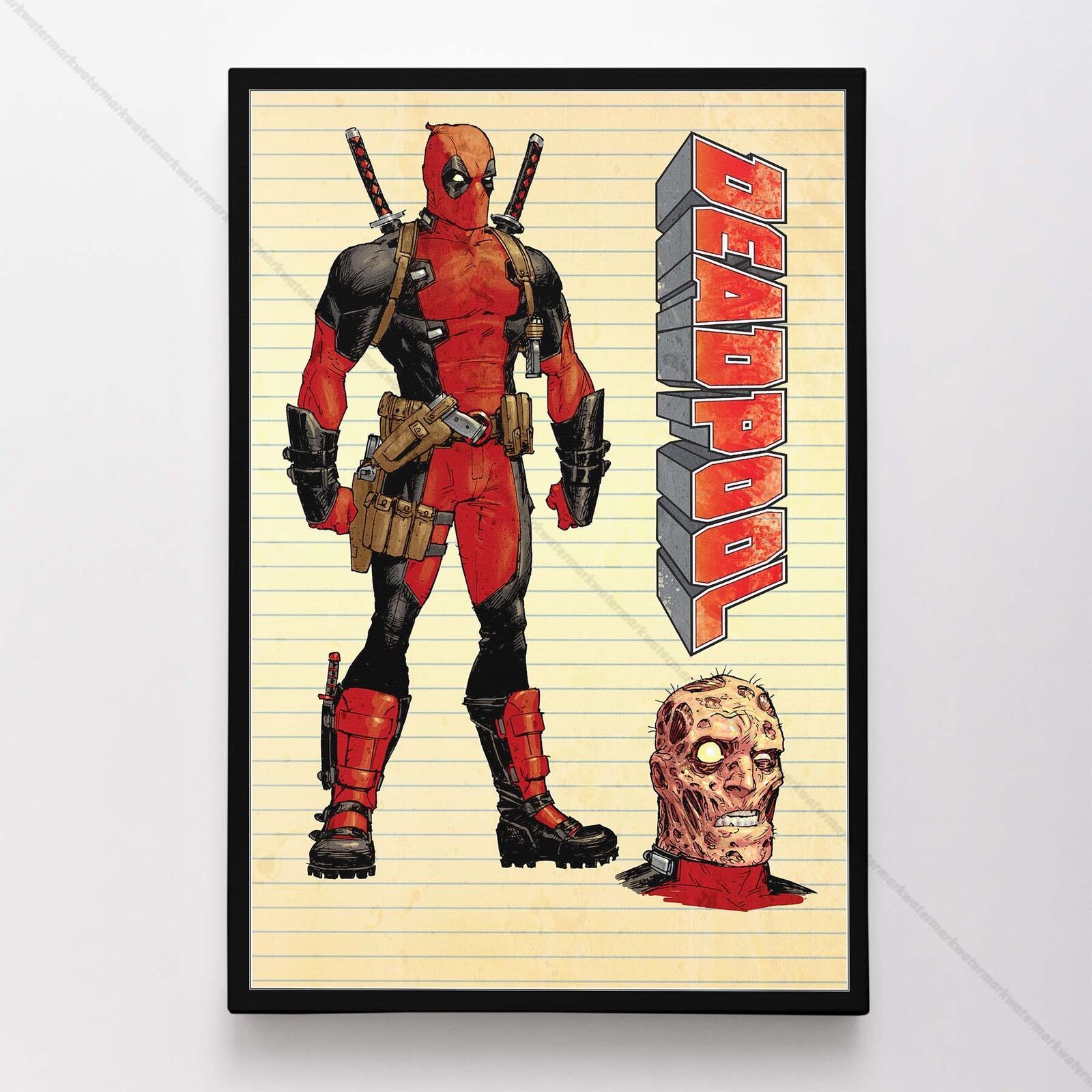 Deadpool Poster Canvas Vol 5 #1 Superhero Marvel Comic Book Art Print