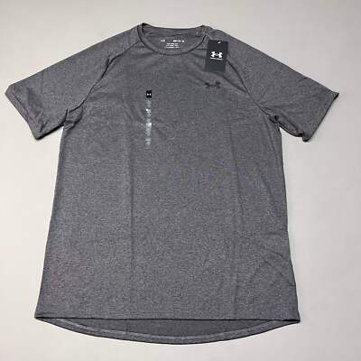 UNDER ARMOUR Tech 2.0 Short Sleeve Tee Men's Carbon Heather / Black Sz M (New)
